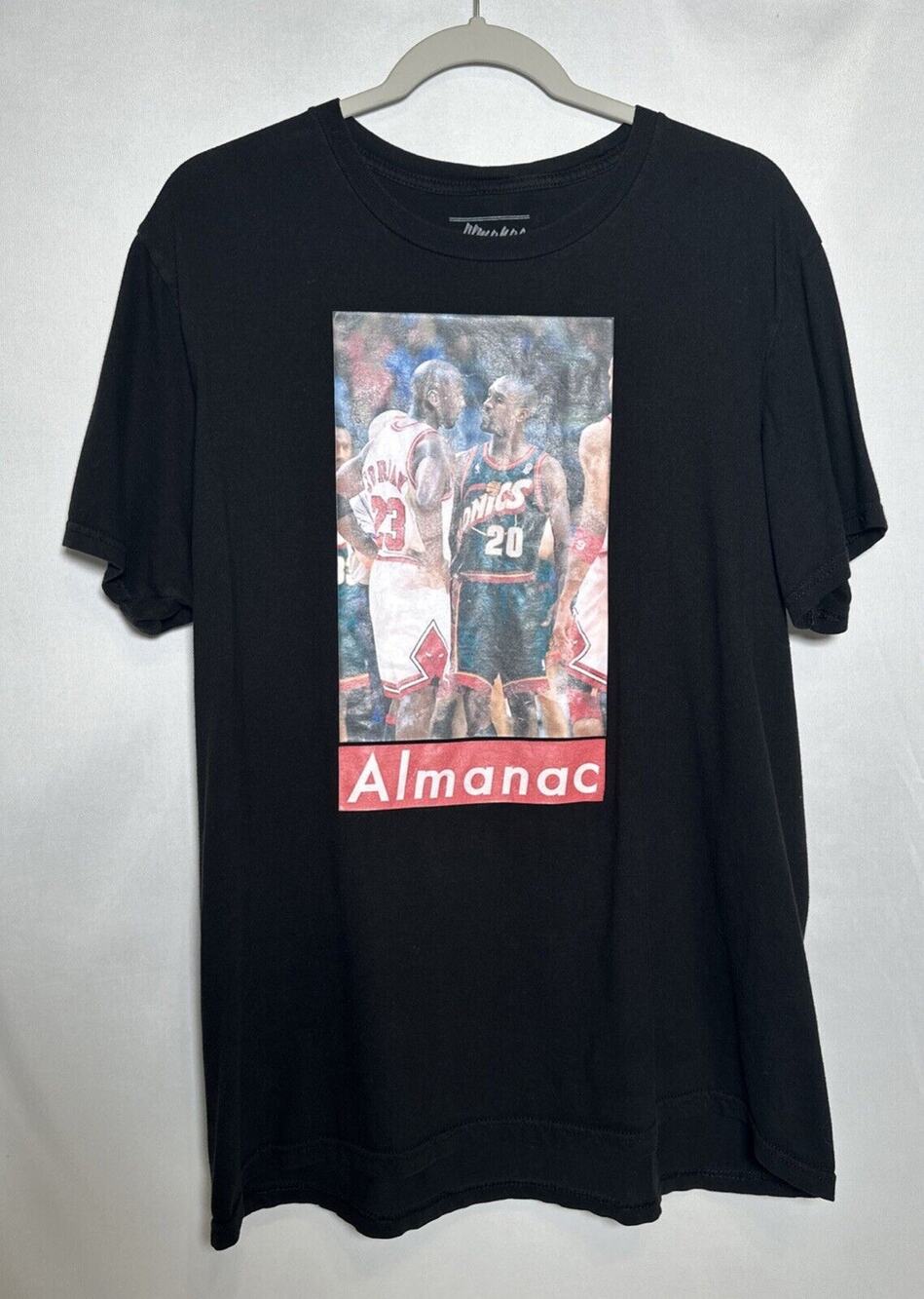 Almanac Men’s Black T-Shirt Jordan And Gary Size XL